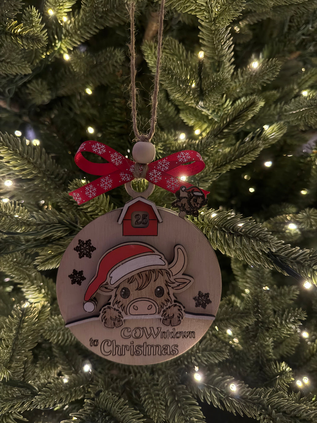 COWntdown to Christmas Ornament