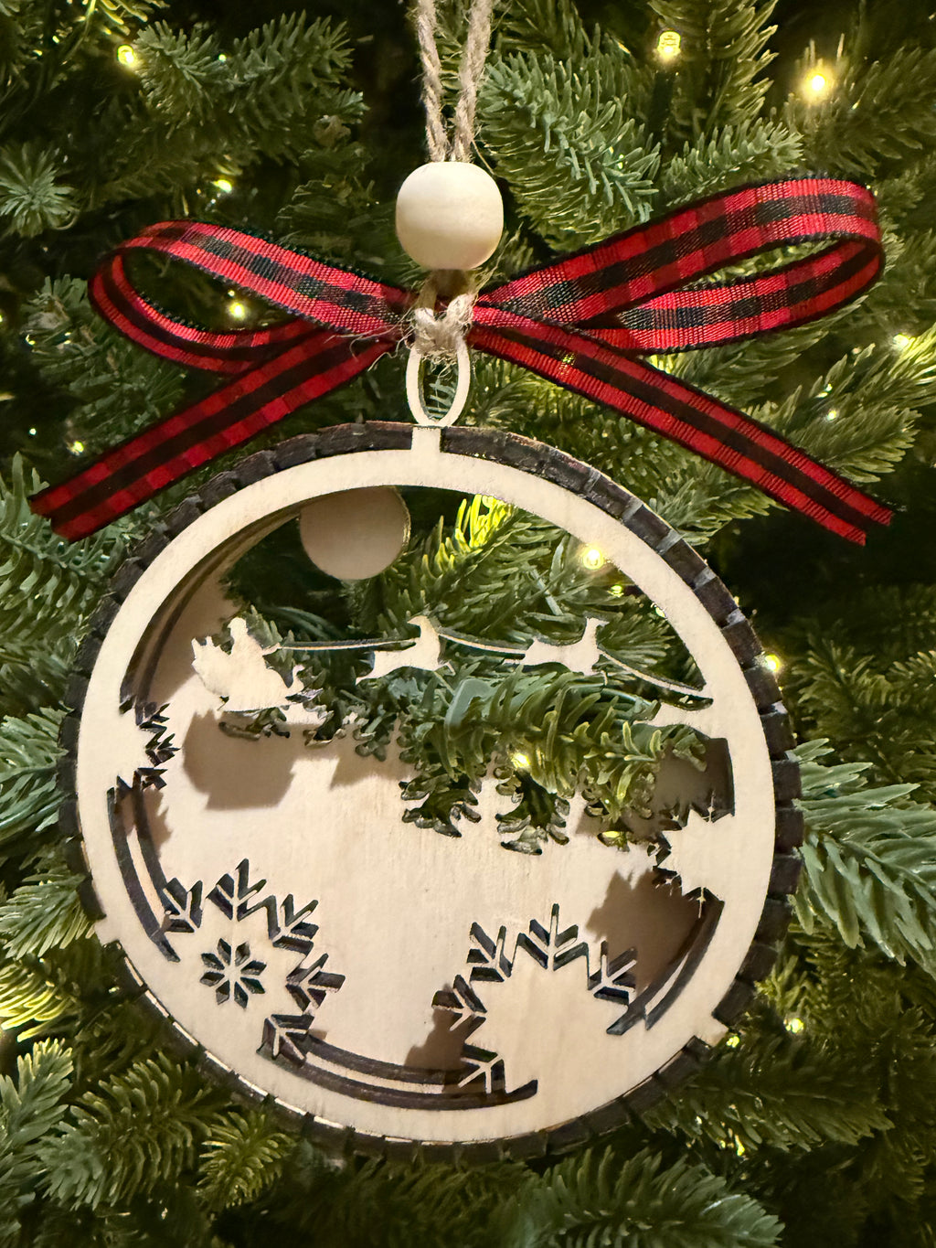 Globe Ornament (Flying Santa)