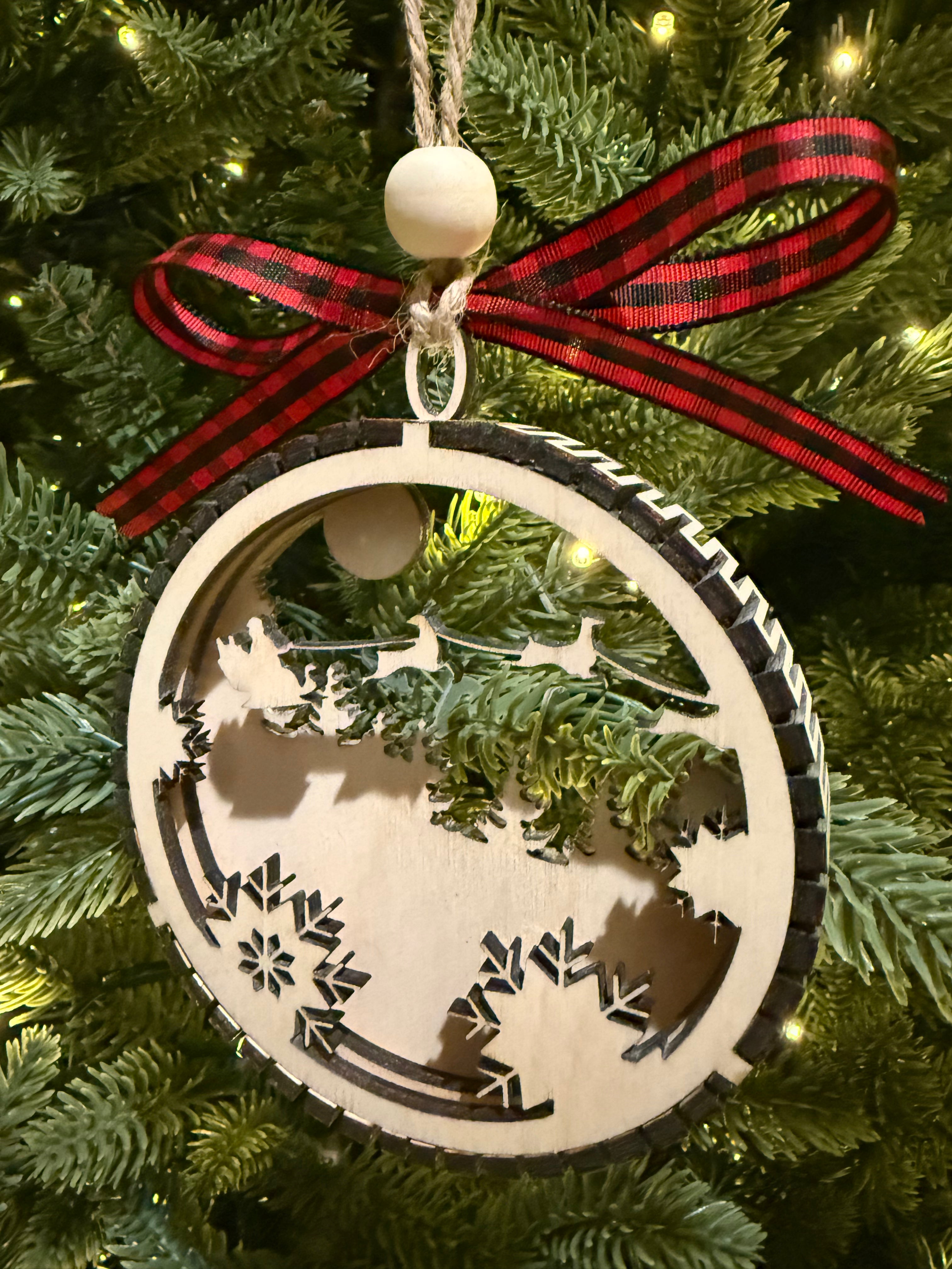 Globe Ornament (Flying Santa)