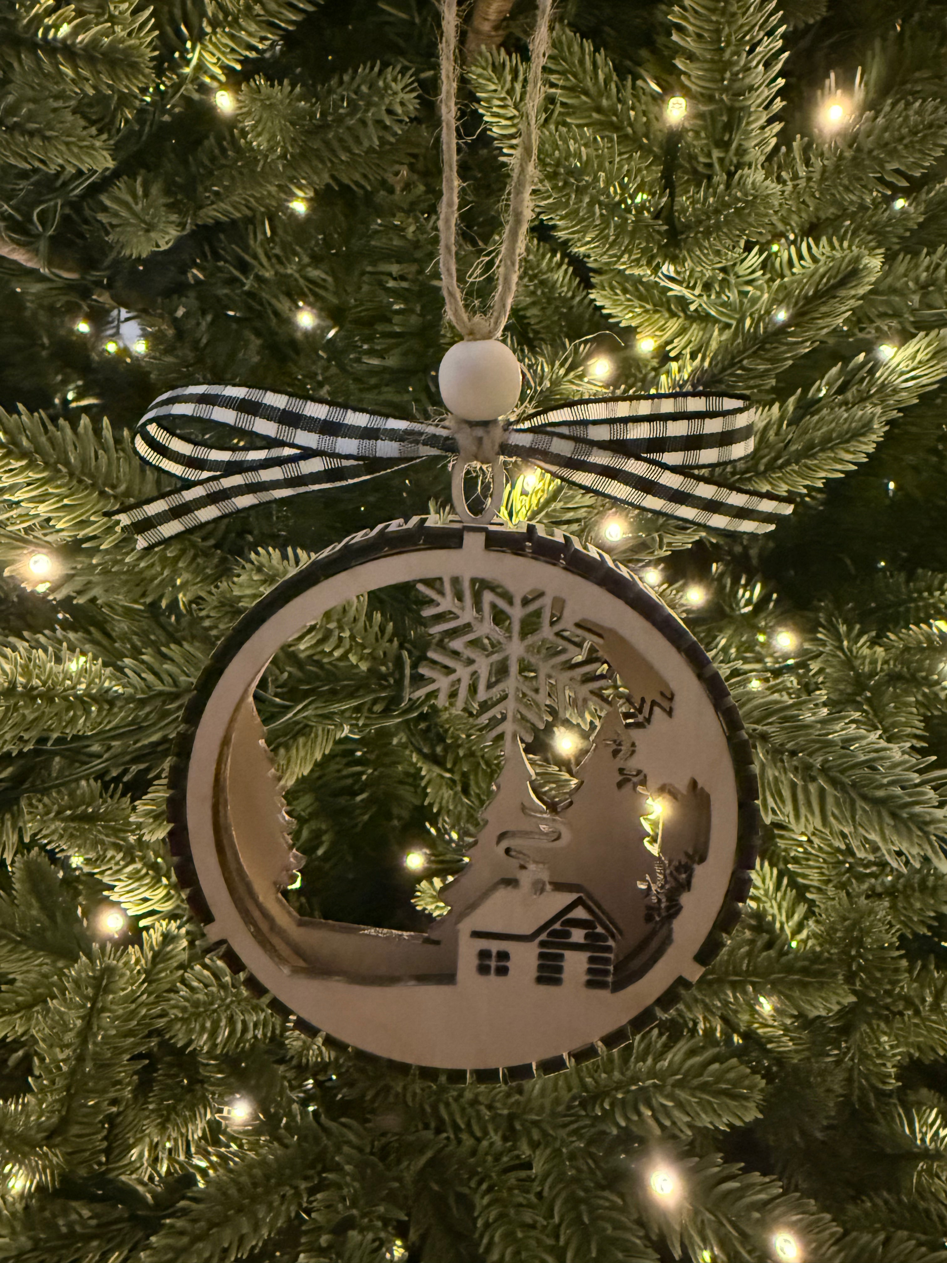 Globe Ornament (Cabin)