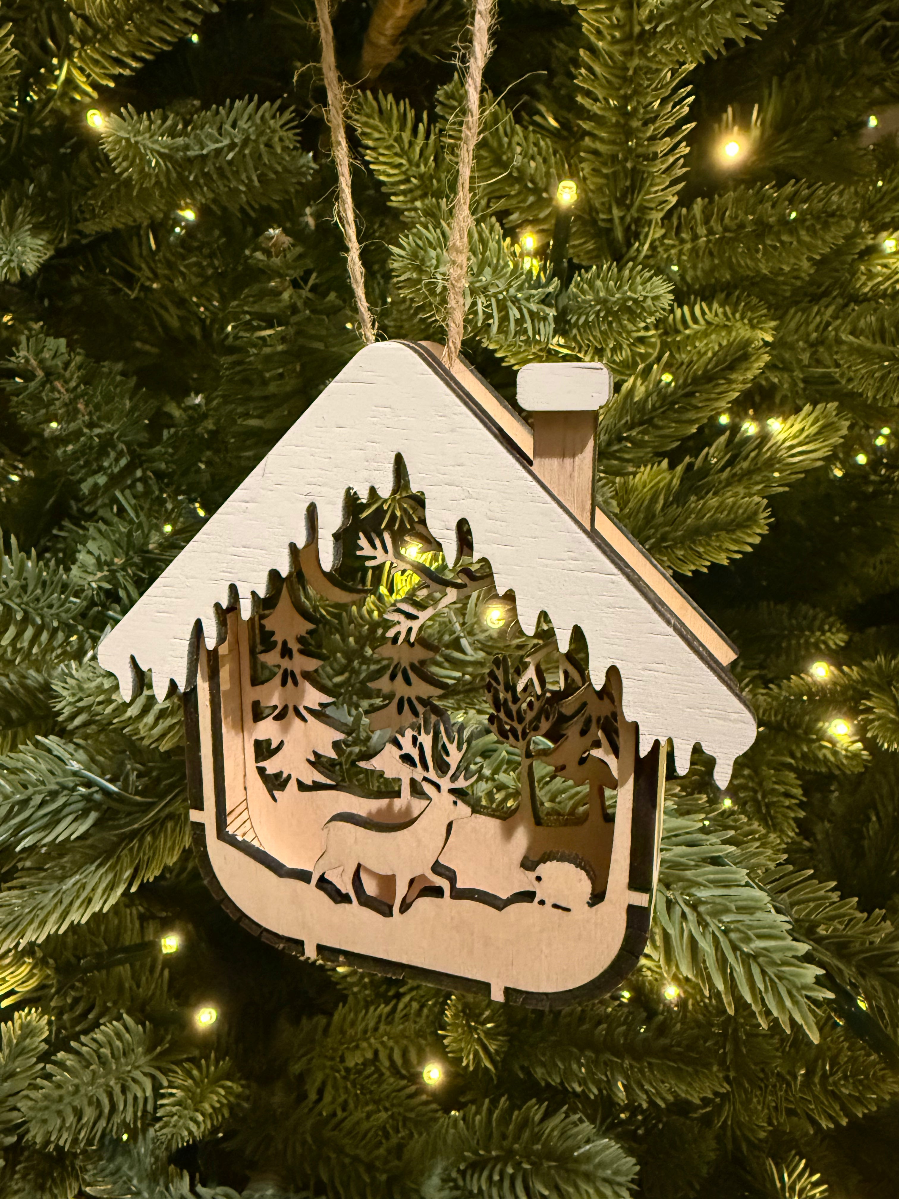 House Ornament (Deer & Hedgehog)