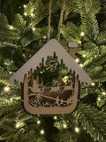 House Ornament (Santa W/Reindeer)