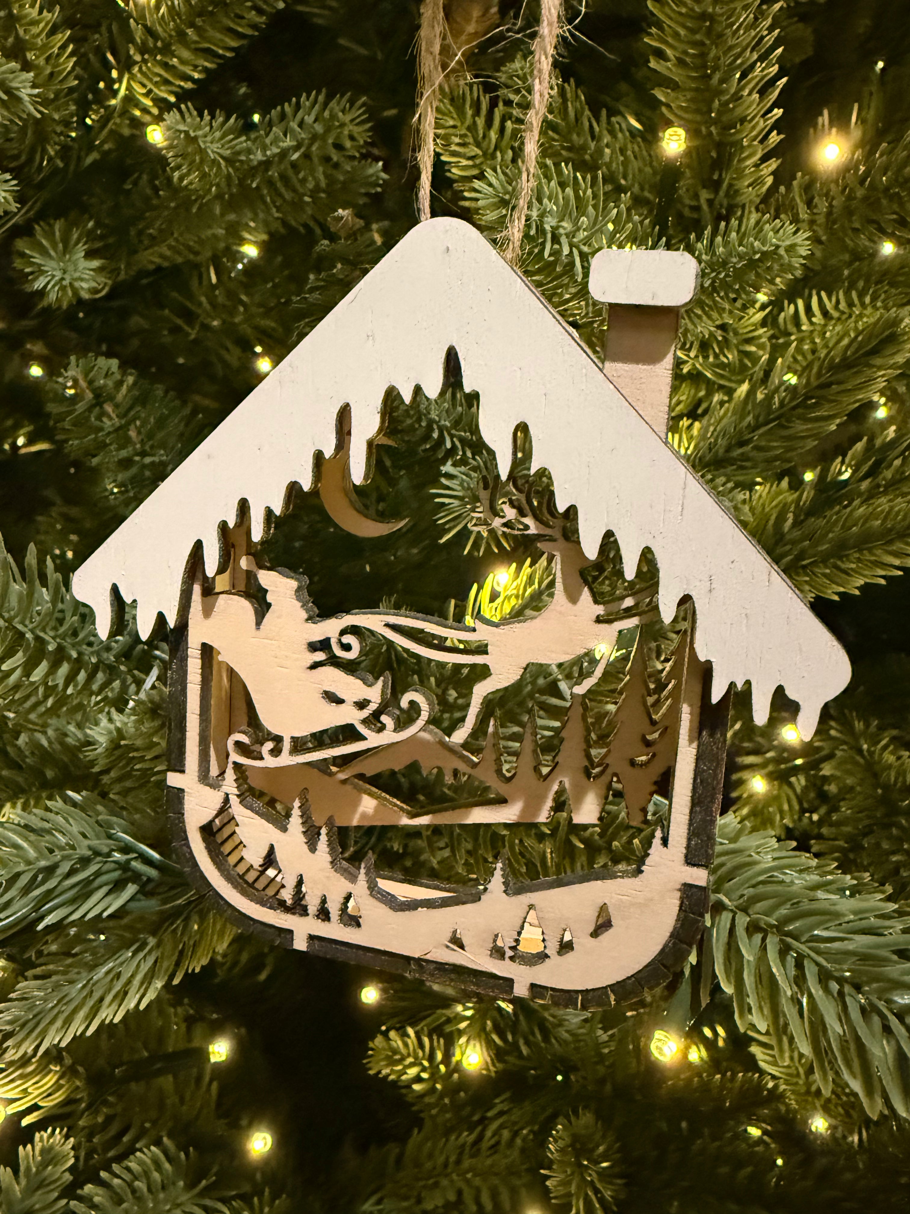 House Ornament (Flying Santa)