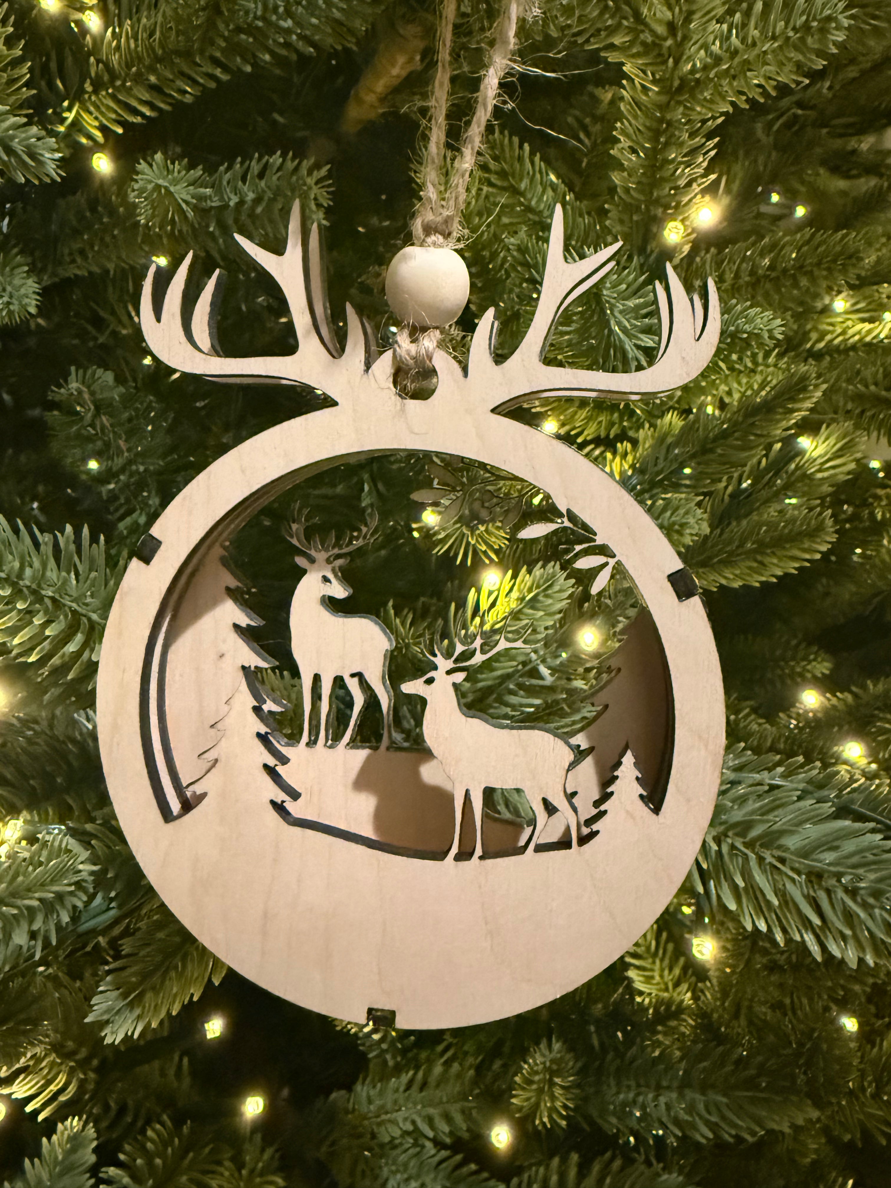 Antler Globe Ornament