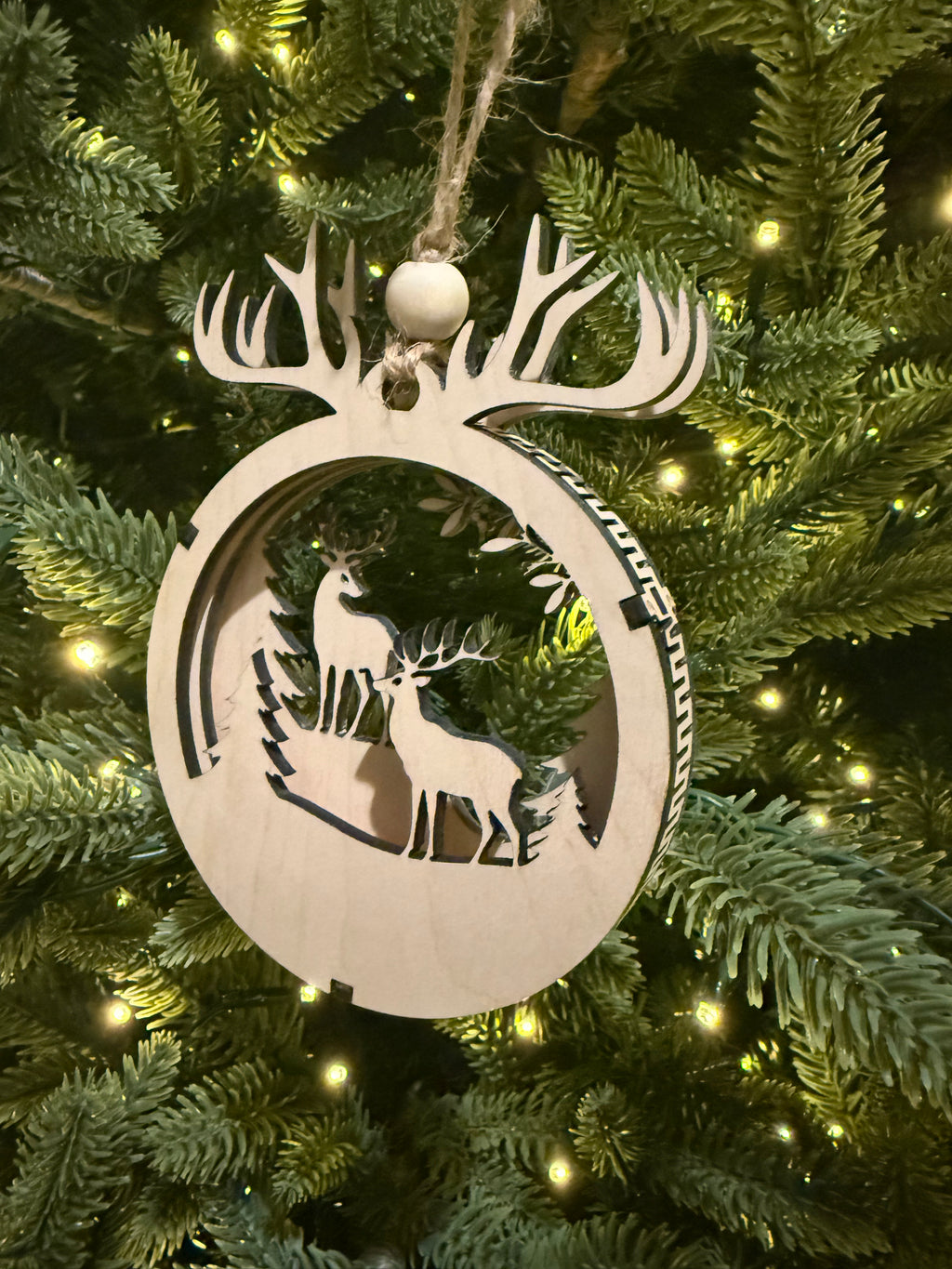 Antler Globe Ornament