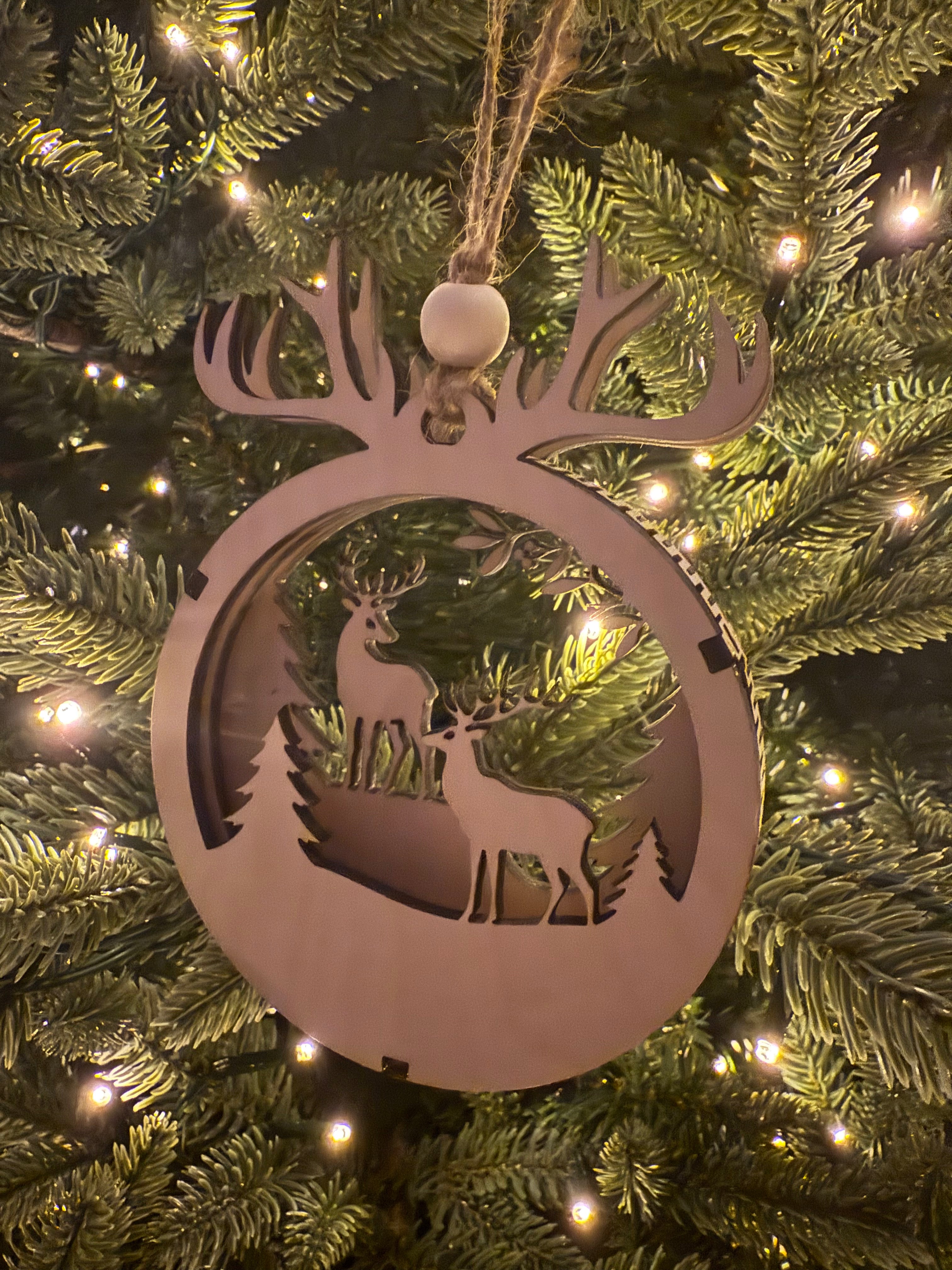Antler Globe Ornament